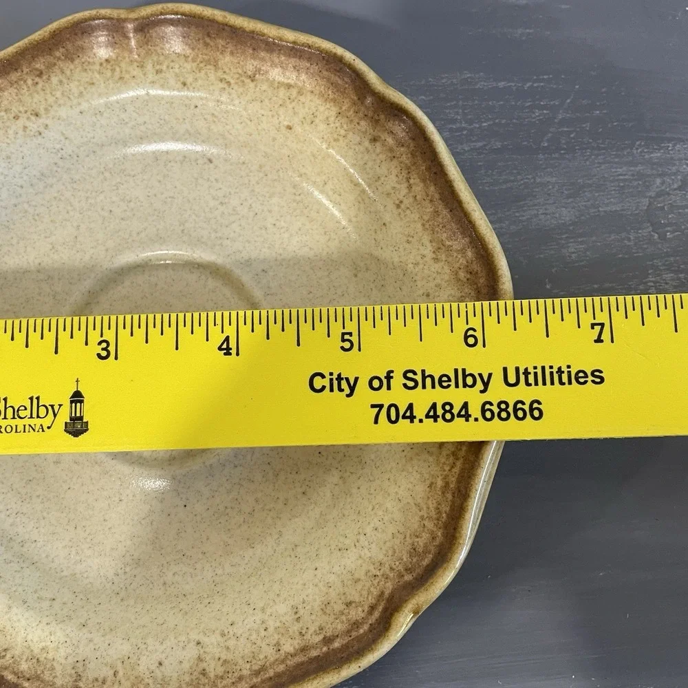 Set Of 3 Vintage MCM Mikasa‎ Whole Wheat Saucers E8000 Stoneware 6.25